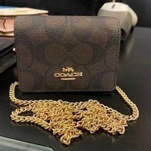 NEW Coach 6650 Signature Wallet On Chain